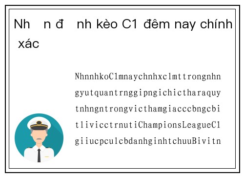 Nhận định kèo C1 đêm nay chính xác