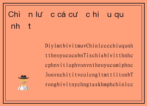 Chiến lược cá cược hiệu quả nhất