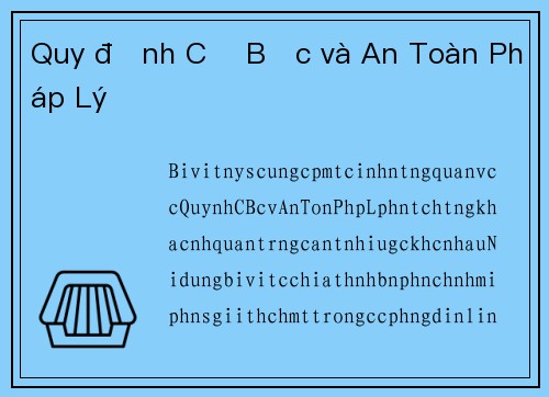 Quy định Cờ Bạc và An Toàn Pháp Lý